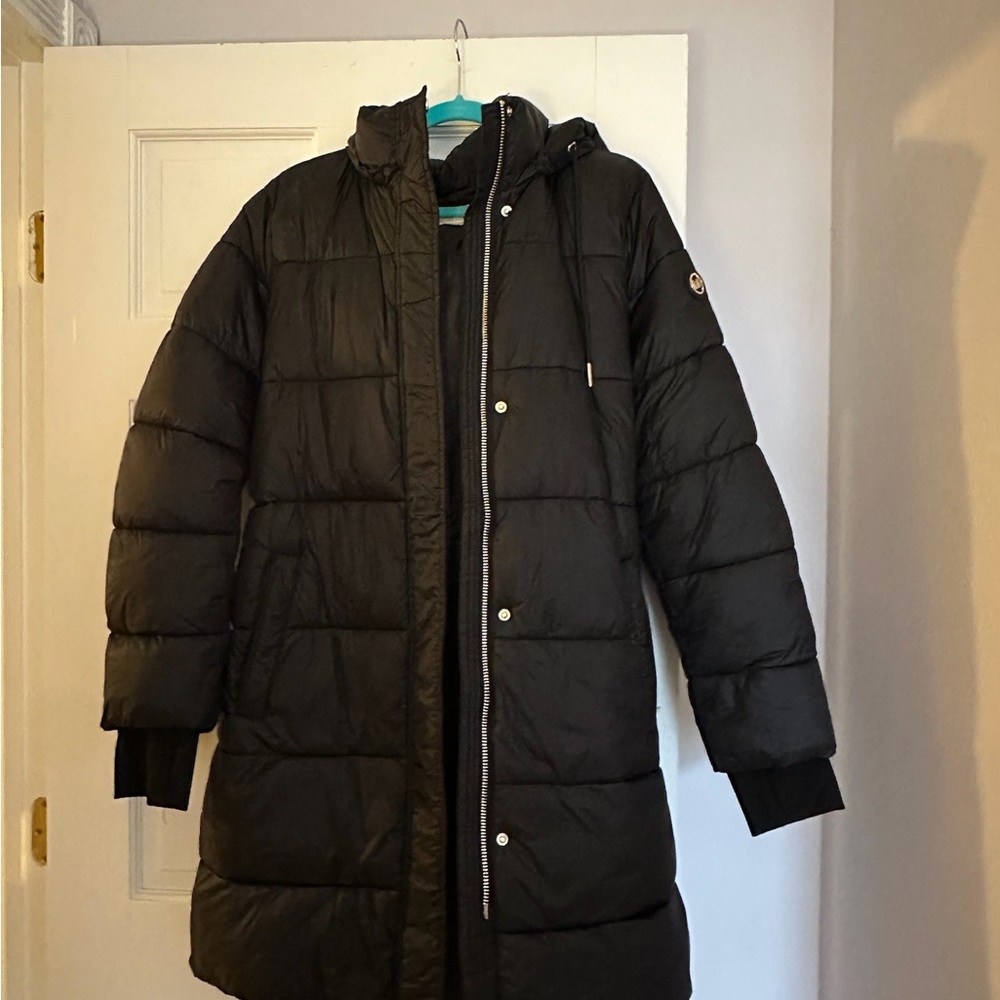 Michael Kors Black and Teal Puffer Jacket